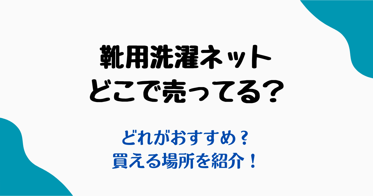 靴用洗濯ネットどこで売ってる